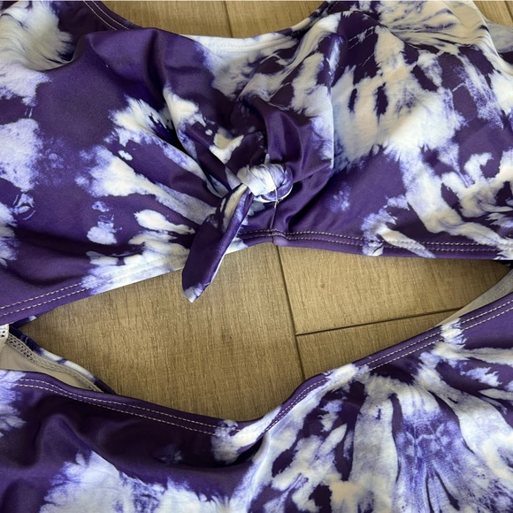 Plus Tie Dye Cutout Swimsuit - Picture 8 of 11